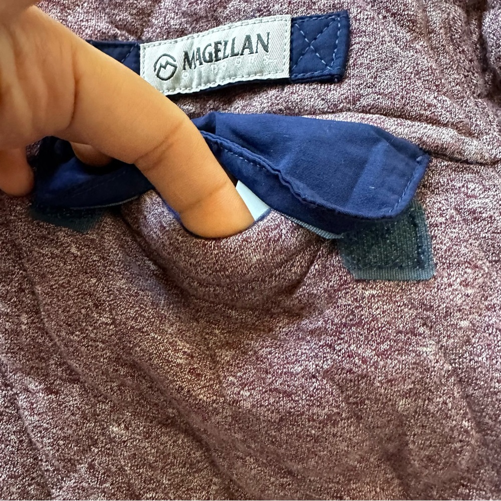 Magellan Outdoors Purple Quilted 1/4 Button Pullover Size S - Picture 6 of 16